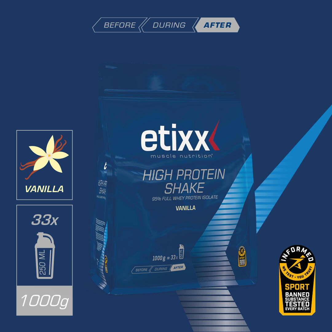 High Protein Shake Vanille 1kg 3/6