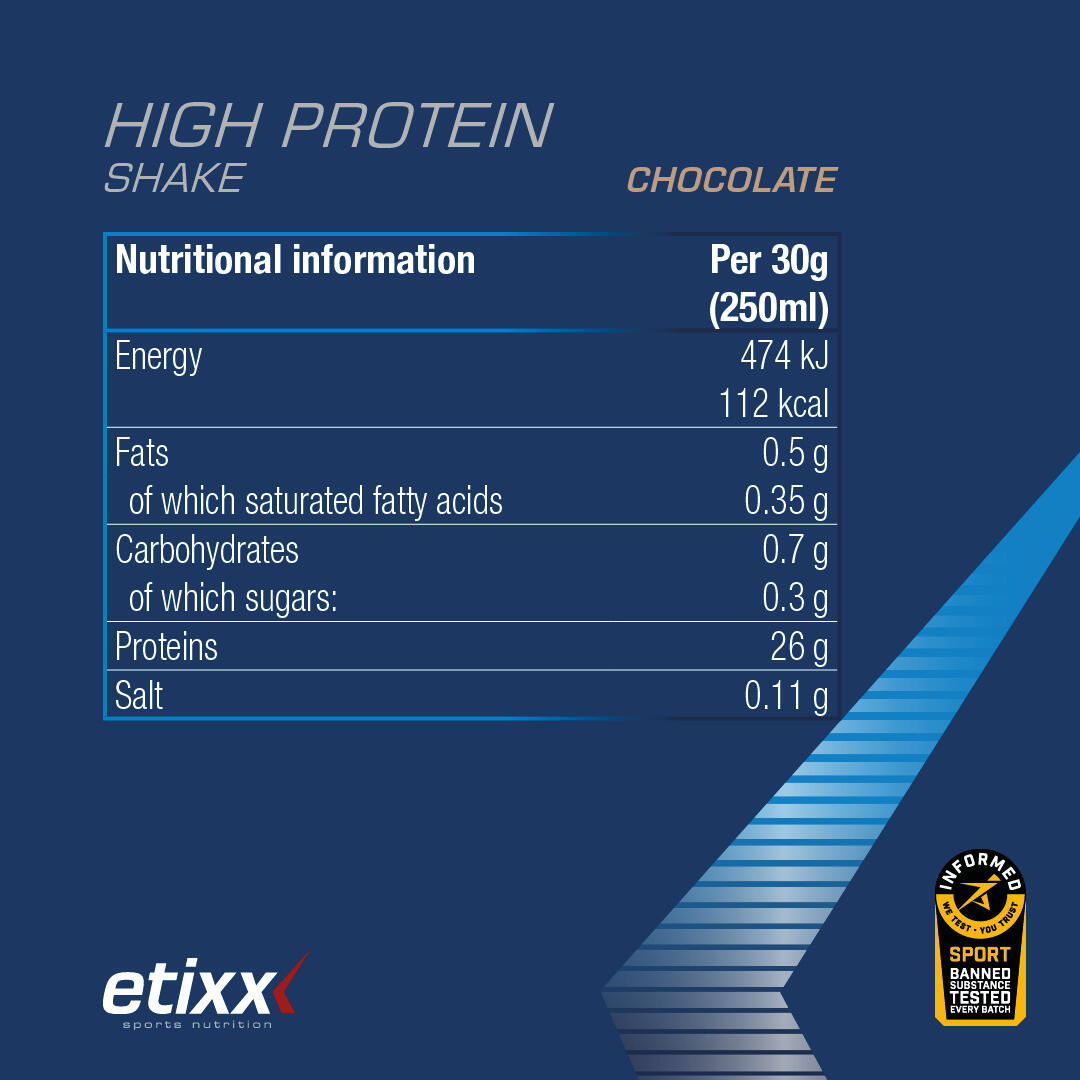 Etixx High Protein Shake Chocolat 1000g 6/6