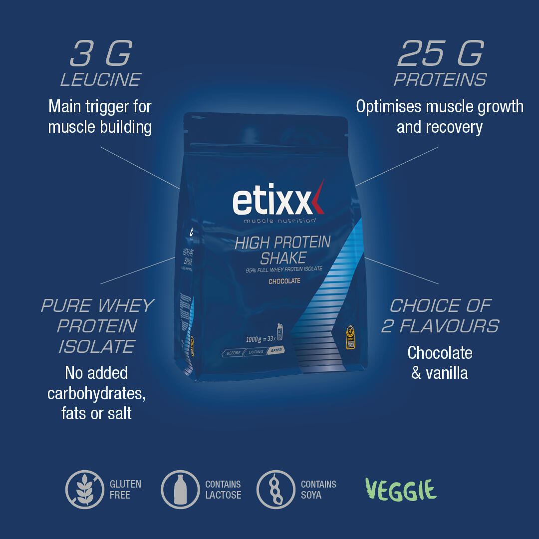 Etixx High Protein Shake Chocolat 1000g 4/6