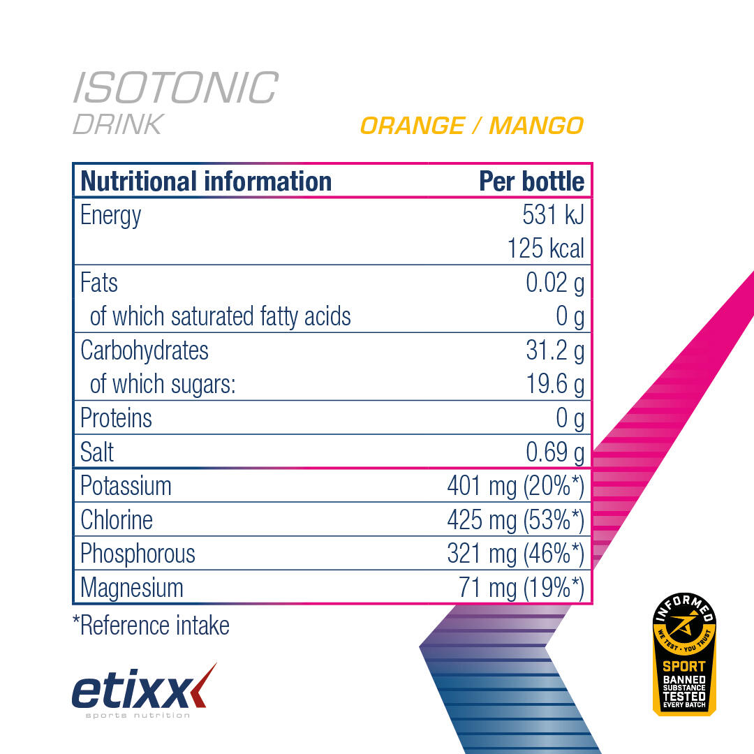 Etixx Isotonic Drink Orange-Mangue 1000g 6/6