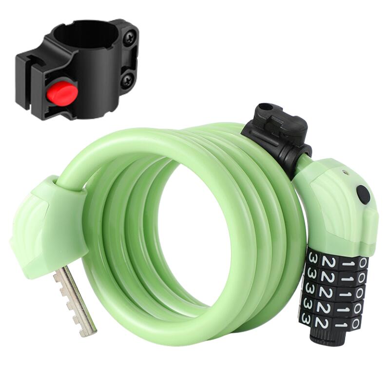 Zwheel - Cadenas À Câble À Combinaison, 120 Cm, Vert Lime - Cadenas - Jaune|noir|vert - Taille Unique - Decathlon