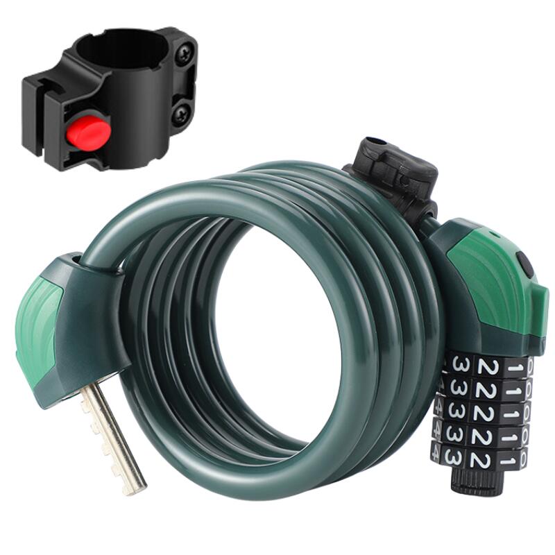 ZWHEEL Candado Combinación Zwheel 120 cm Verde Vidrio