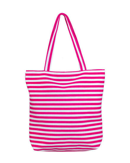 BORSA DA PASSEGGIO A RIGHE ROSA