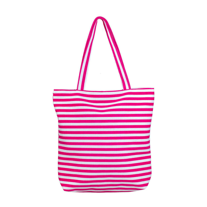 SAC DE PROMENADE – RAYURES ROSE