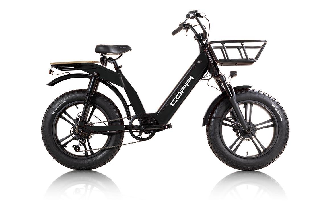 Fat cargo e-bike elettrica a pedalata assistita Coppi Lipari nera