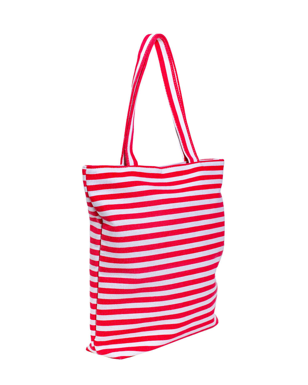 BOLSO PASEO RAYAS ROJO 2/5
