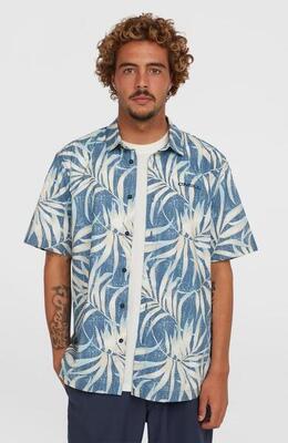 O'neill o'neill hemden o'neill print shirt heren blue dipped leaves