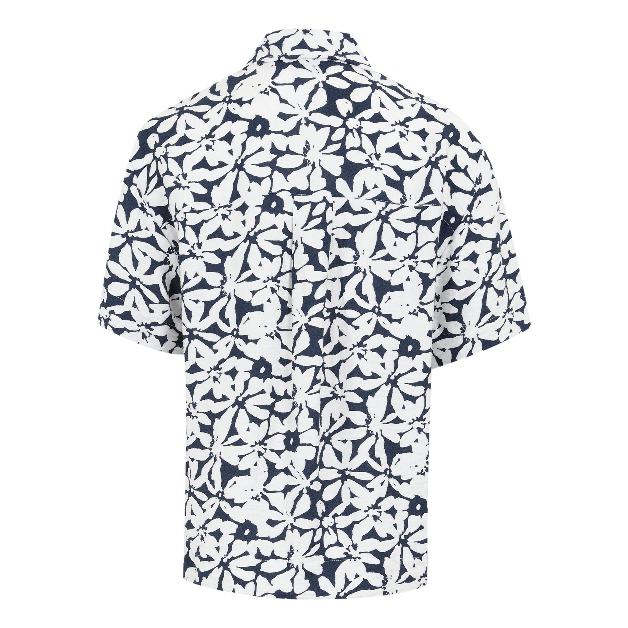 Chemisier Motif/style Floral SALISE Femme (Bleu Marine / Blanc) 2/5
