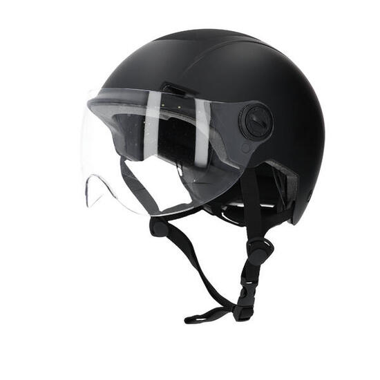 Casque Urbain Trendy NOIR avec Visière et Headlock 55-58cm