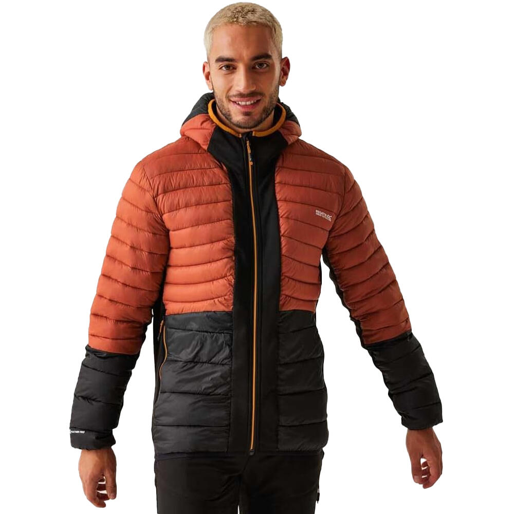 Veste Matelassée LEEDRE Homme (Ocre Rouge / Noir) 4/5
