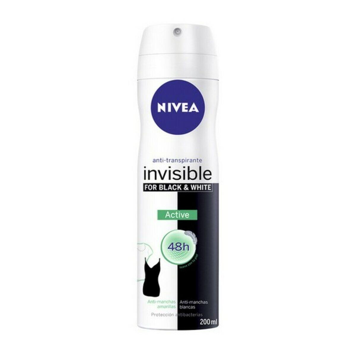 NIVEA Deodorante Spray Nivea Black White Invisible Active 200 ml
