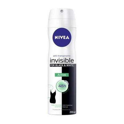 Deodorant spray nivea black white invisible active 200 ml