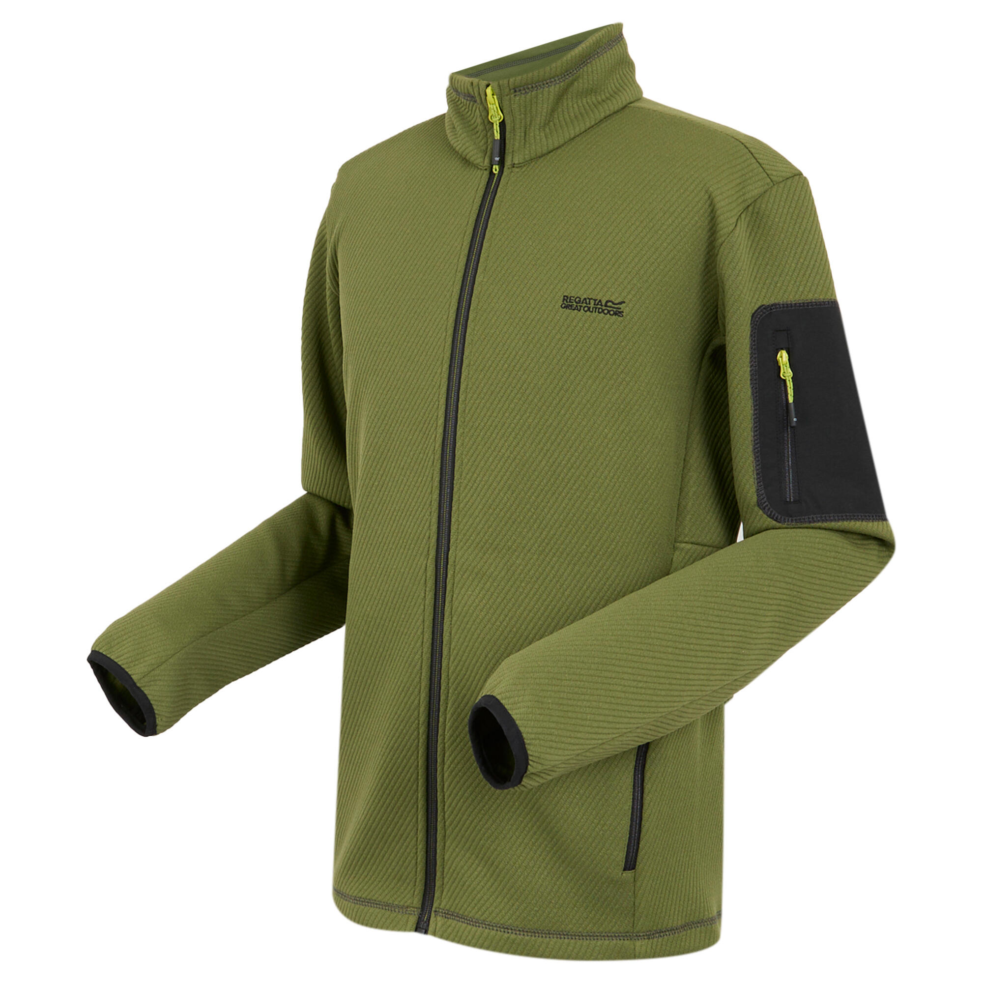 Heren Aldean Full Zip Soft Shell Jas (Nefrietgroen) 3/5