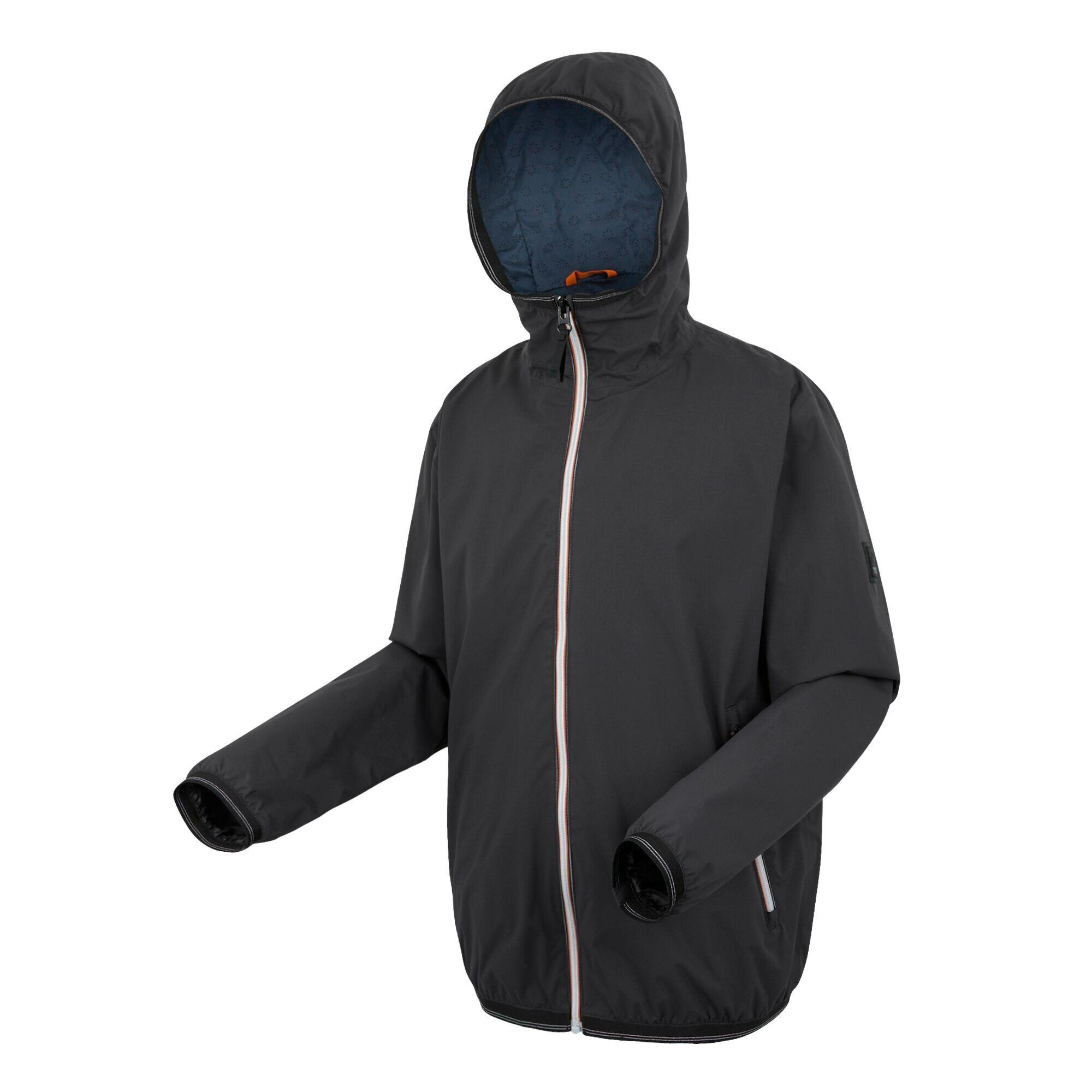 Chaqueta Impermeable Rehan para Hombre Gris Oscuro 3/5