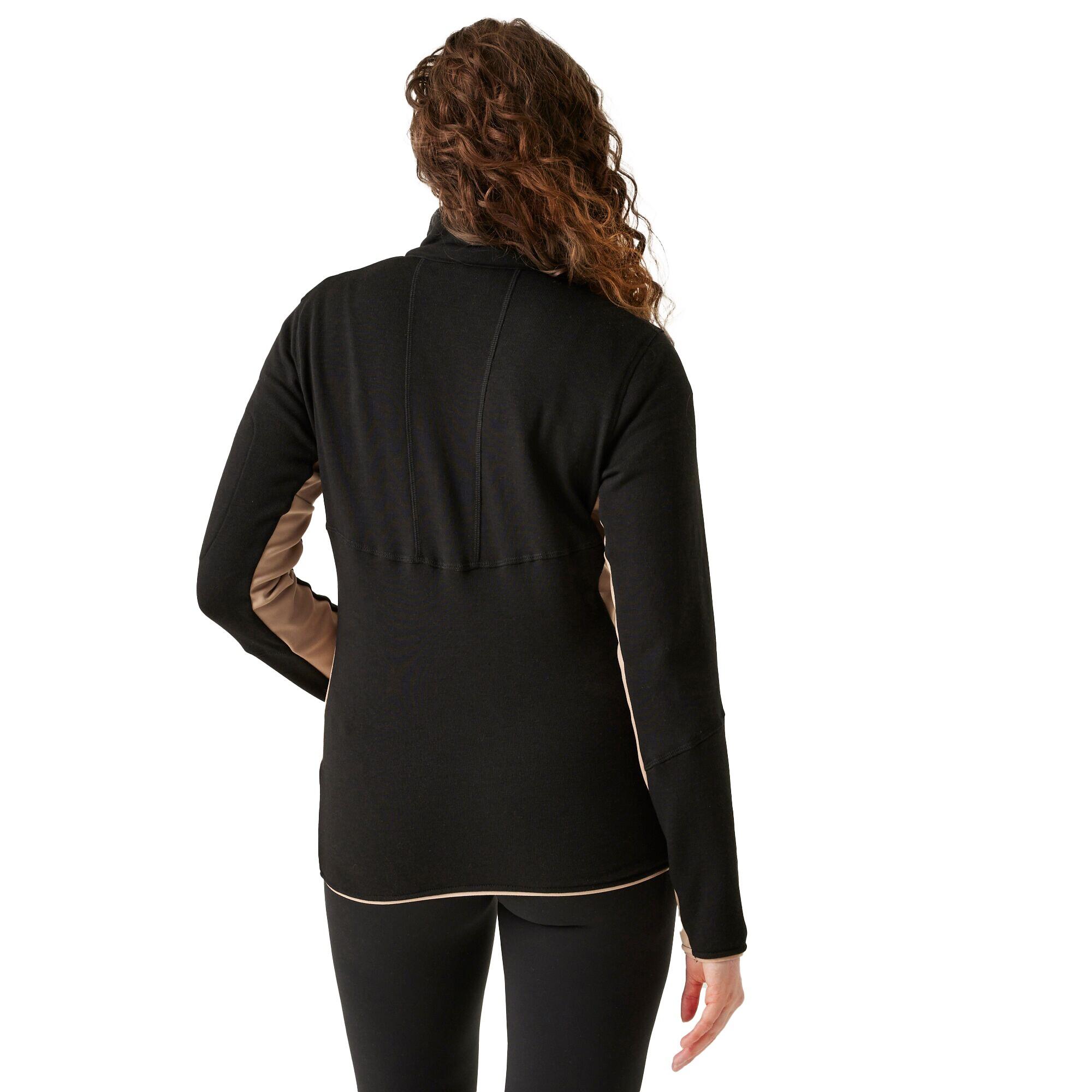 "Ralina" Fleecejacke für Damen Schwarz/Warm Taupe 4/5