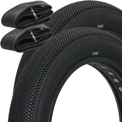 Coppia ( 2 Unità ) Pneumatico Cycling FAT LISCIO - 20 x 4.00 con Camera d'aria
