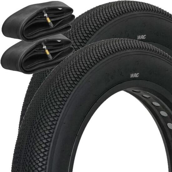 Coppia ( 2 Unità ) Pneumatico Cycling FAT LISCIO - 20 x 4.00 con Camera d'aria