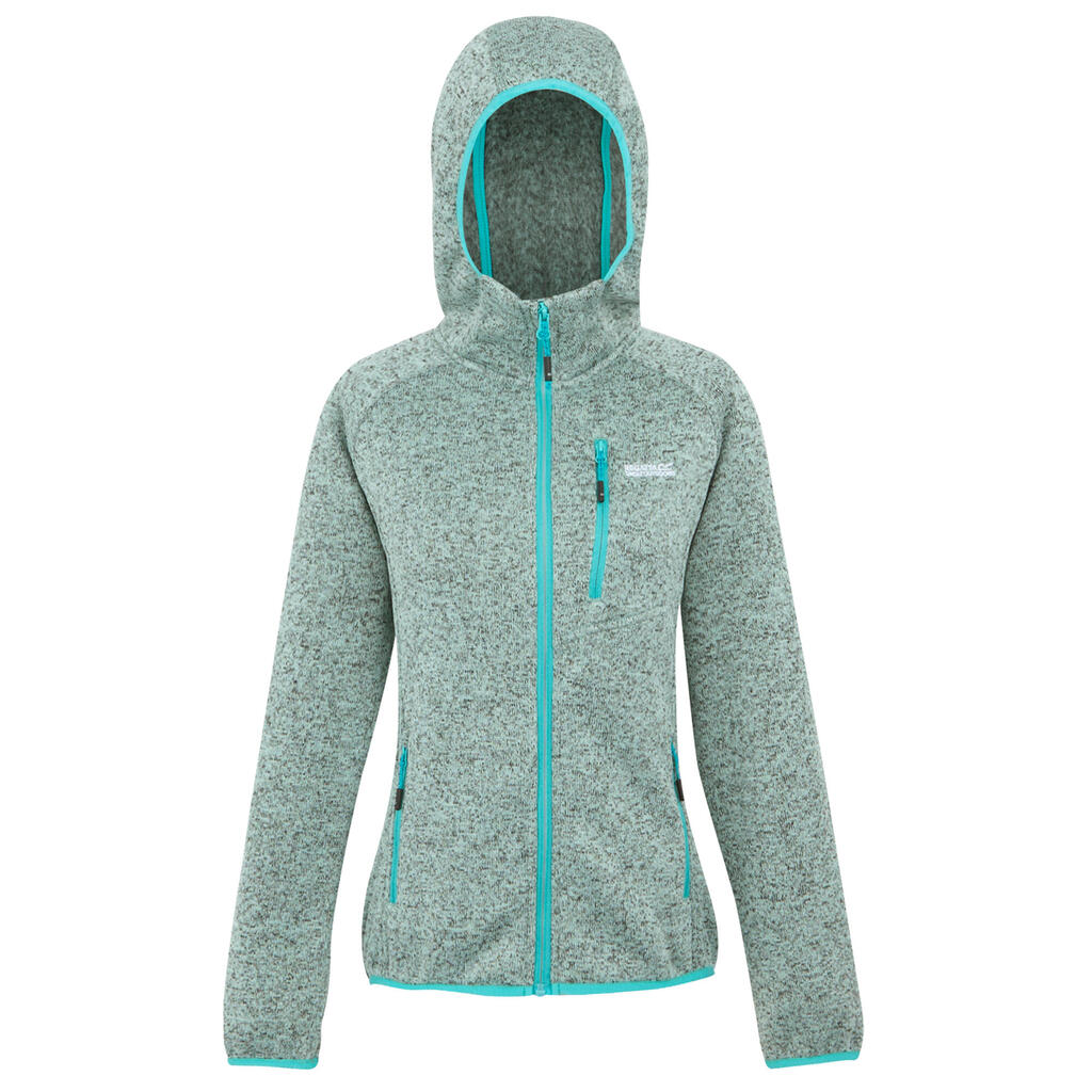 Womens/Ladies Newhill II Marl Full Zip Hoodie (Icy Morn/Turquoise)