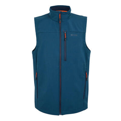 Heren arana mouwloos gilet (maanlicht denim/tangerine tango)