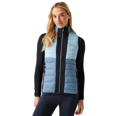 Dames leedre bodywarmer (rumba rood/mineraal rood)