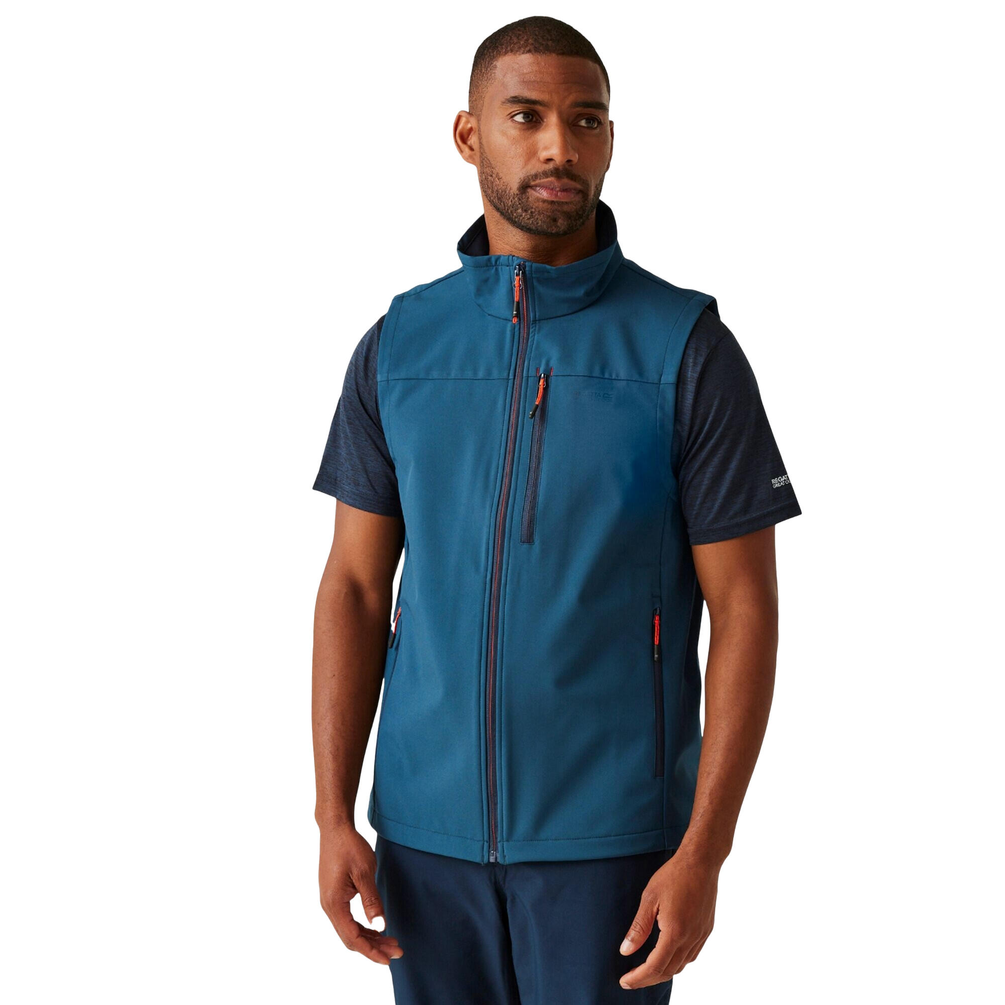 Veste Sans Manches Sans Manches ARANA Homme (Denim Sombre / Orange Sanguine) 4/5