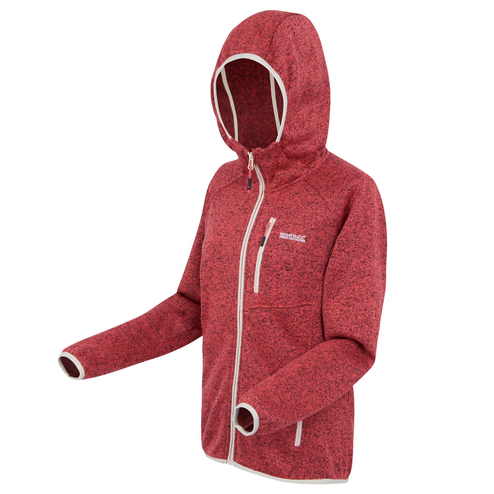 Felpa Con Cappuccio E Zip Intera Donna Regatta Newhill II Fiore Di Pesca 3/5