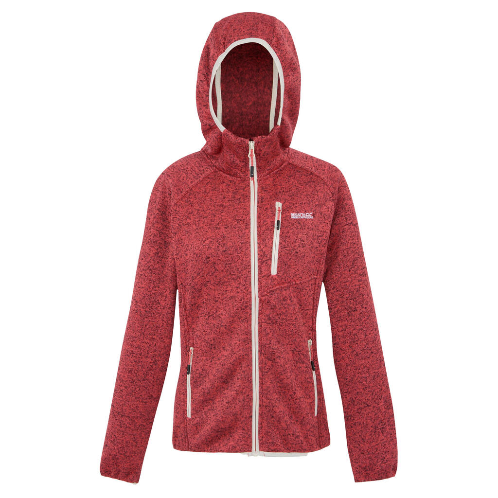 Womens/Ladies Newhill II Marl Full Zip Hoodie (Peach Bloom/Light Vanilla)