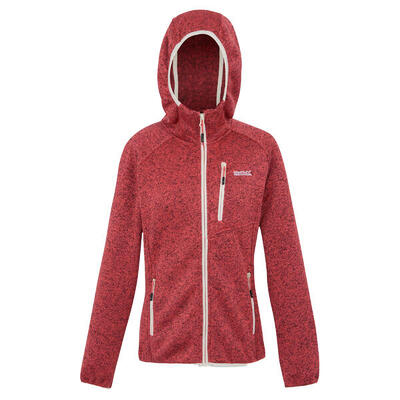 Dames newhill ii marl full zip hoodie (perzik bloei/licht vanille)