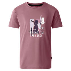 Tshirt BREAK THE RULES AMUSE Enfant (Mauve)