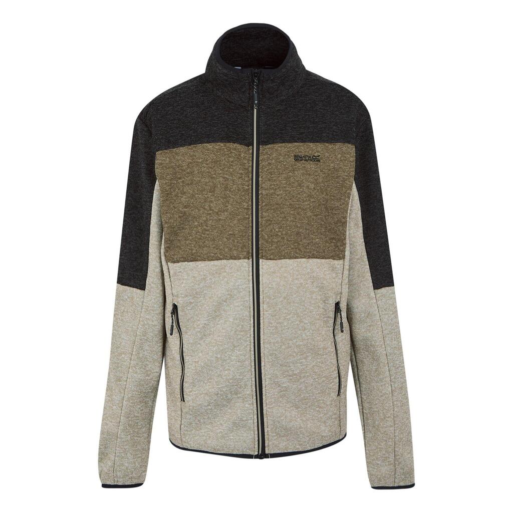 Mens Elram Full Zip Fleece (Golden Sand/Treetop/Black)