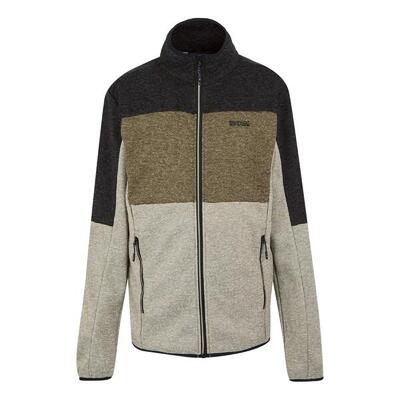 Heren elram full zip fleece (graniet grijs/zwart)