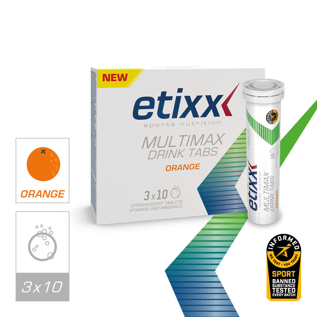 Multimax Drink Tabs Orange 3x10 Tablets 2/6