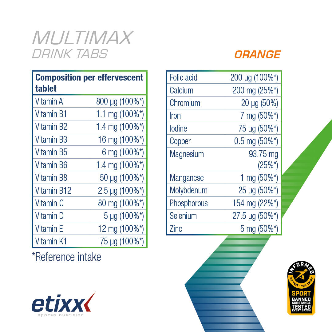 Multimax Drink Tabs Orange 3x10 Tablets 6/6