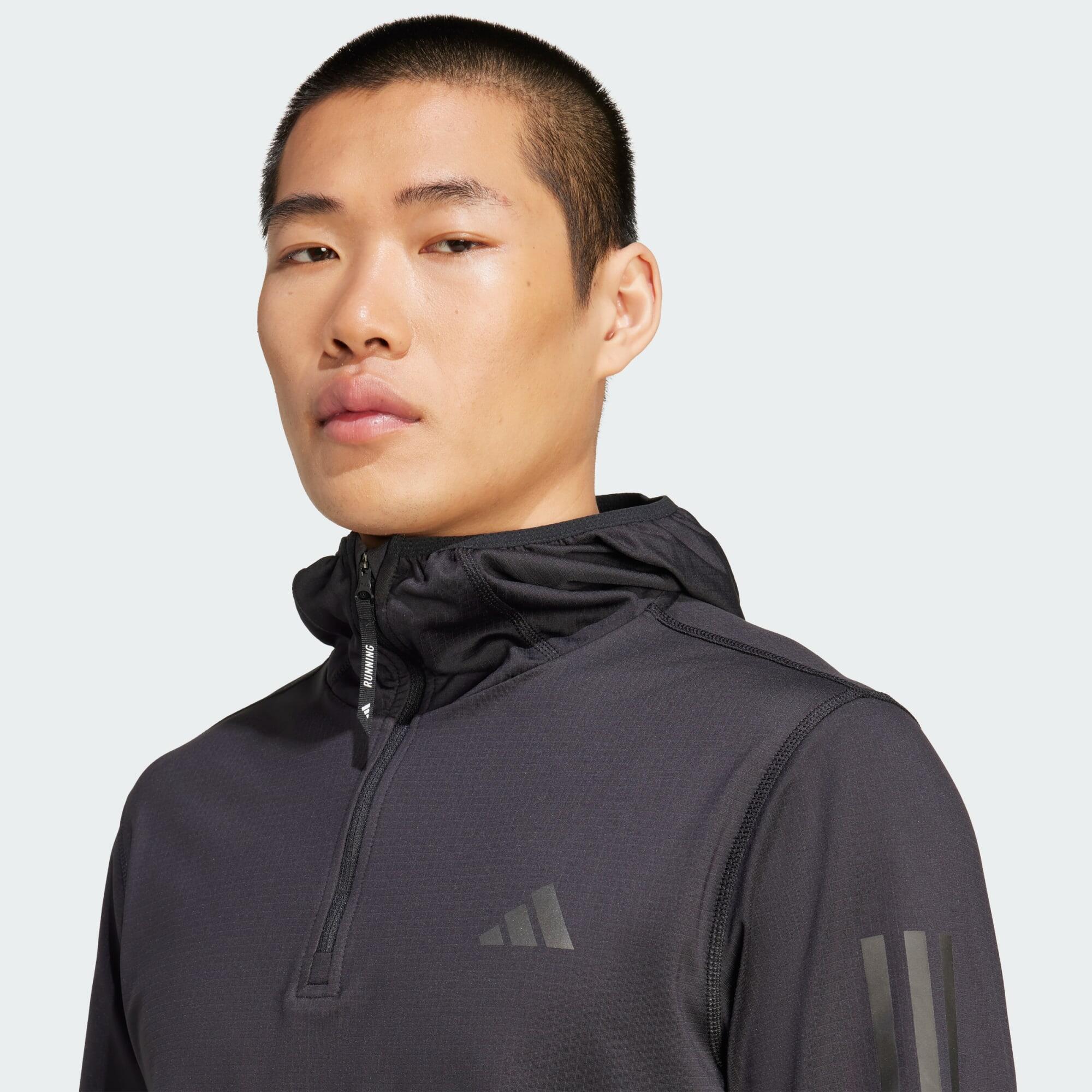 Sweat-shirt à capuche demi-zip hiver Own The Run 4/5