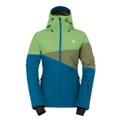 Blouson De Ski ICE Femme (Vert Piquant / Bleu Marocain)