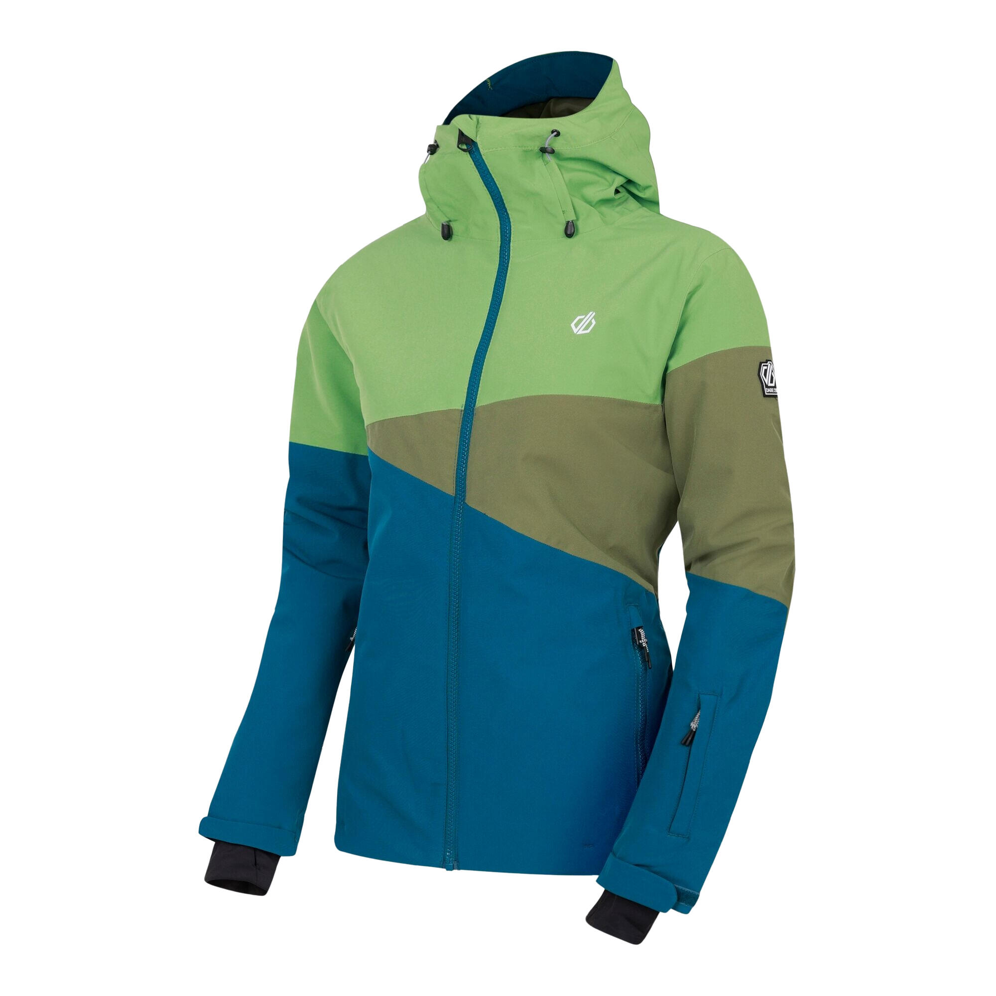 Blouson De Ski ICE Femme (Vert Piquant / Bleu Marocain) 3/5