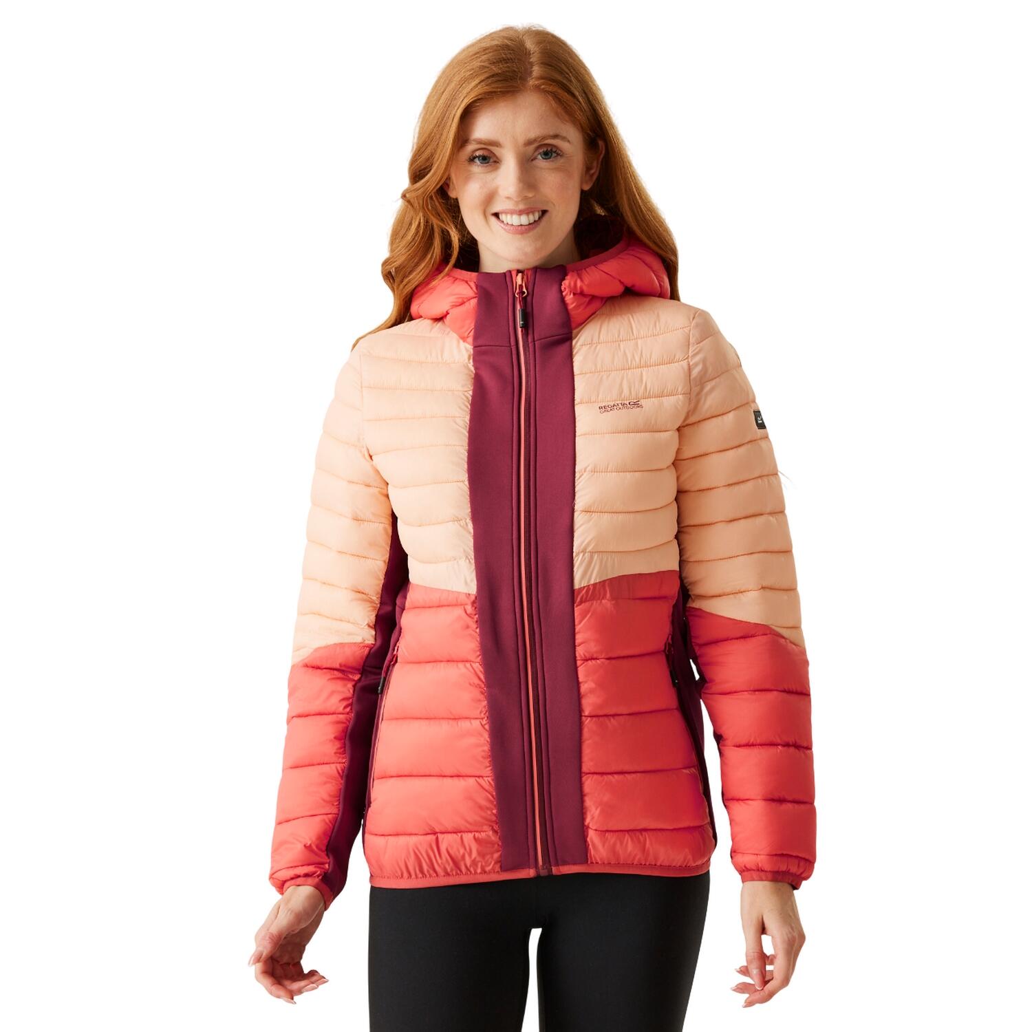 Veste Hybride LEEDRE Femme (Rouge Foncé / Rouge Clair) 4/5