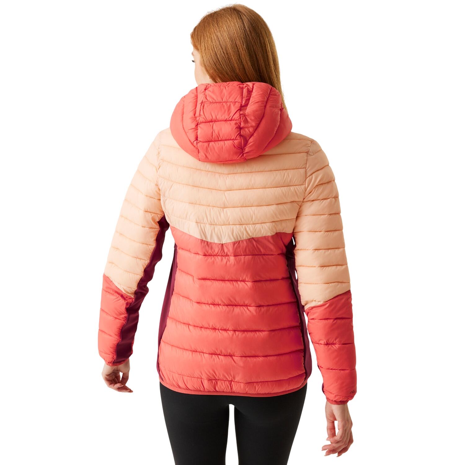 Veste Hybride LEEDRE Femme (Rouge Foncé / Rouge Clair) 3/5
