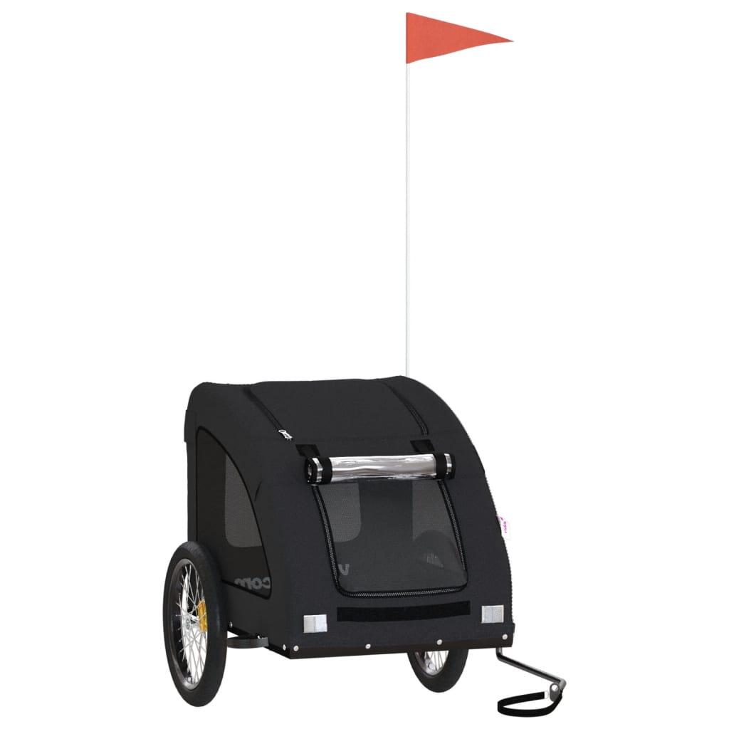 Remolque de bicicleta para perros Oxford y hierro negro 2/4