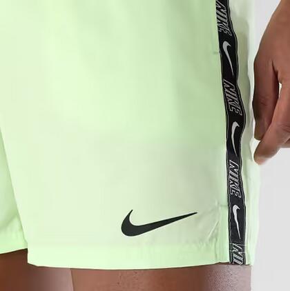Costume da bagno uomo nike logo tape - verde fluo 2/3