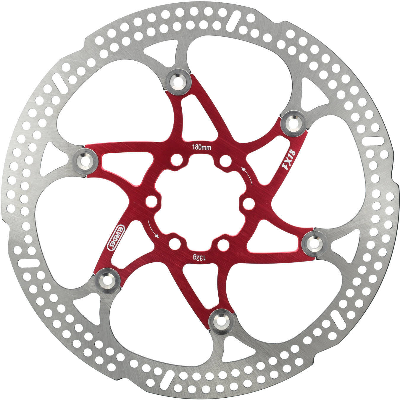 Elvedes tarcza pływająca 180 mm 6 otworów czerwona