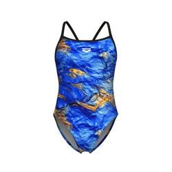 Maillot de bain 1 pièce femme Arena Gold Leaves Chall