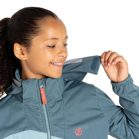 Veste Softshell EXPLORE Enfant (Bleu Gris / Turquoise Pâle)