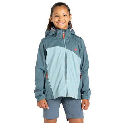 Veste Softshell EXPLORE Enfant (Bleu Gris / Turquoise Pâle)