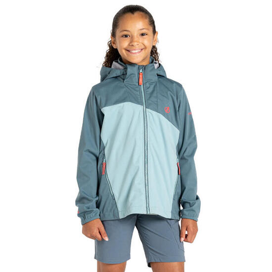 Veste Softshell EXPLORE Enfant (Bleu Gris / Turquoise Pâle)