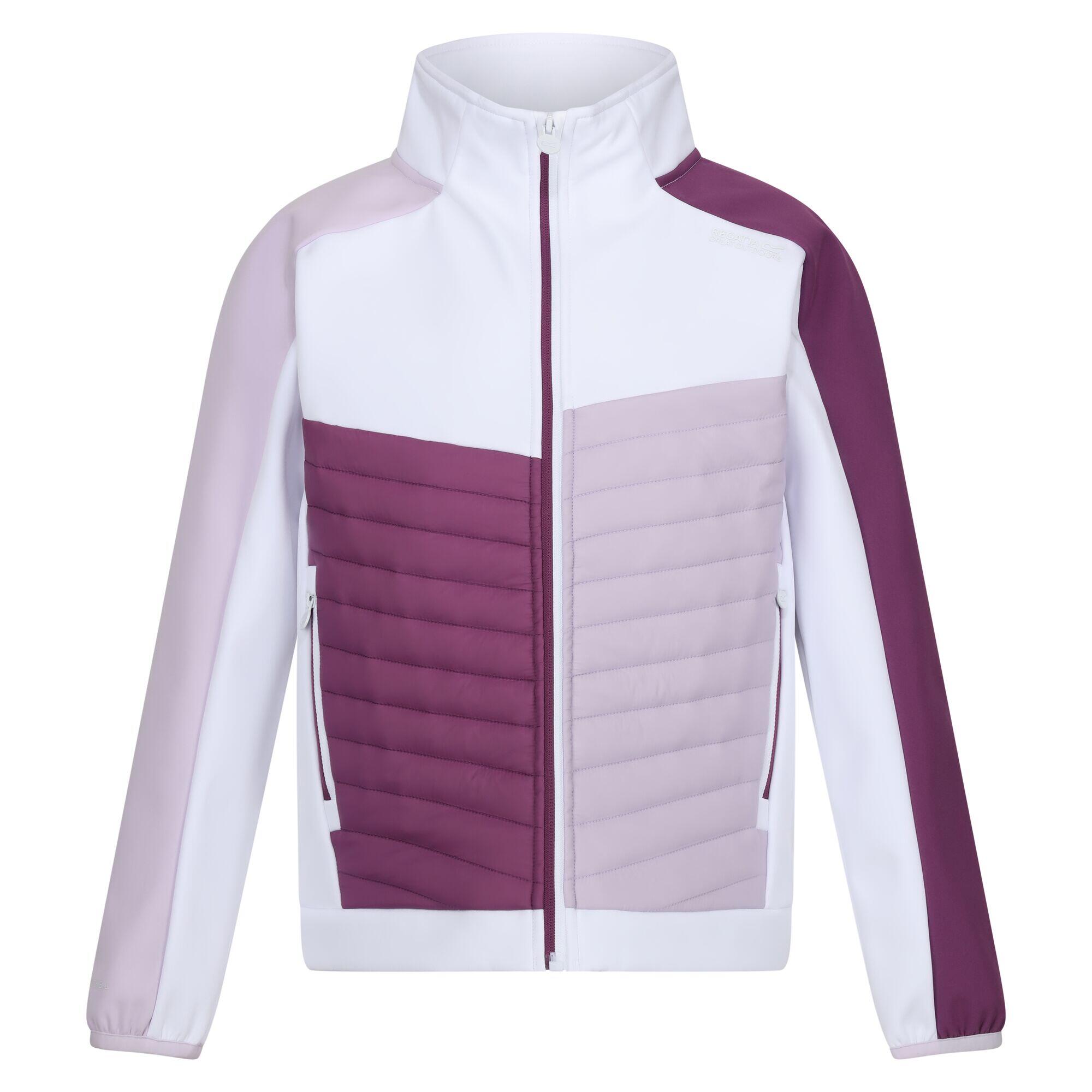 Regatta - Veste Softshell Brynden Enfant (blanc / Lilas Pâle) - Veste - Blanc|mauve|rose - Decathlon