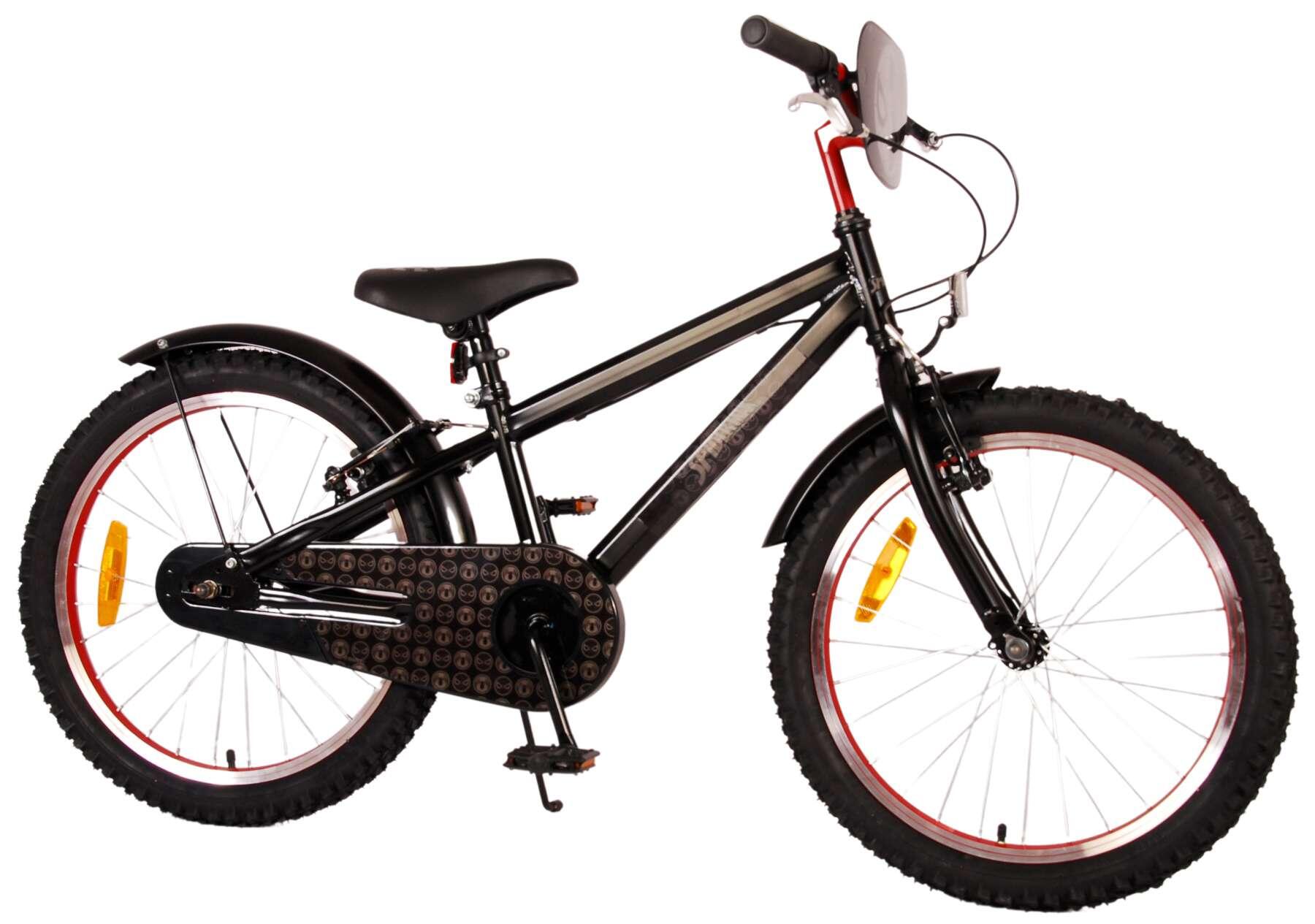Spider-Man Kinderfiets 20 inch - Mat Zwart met 2 Handremmen 2/7