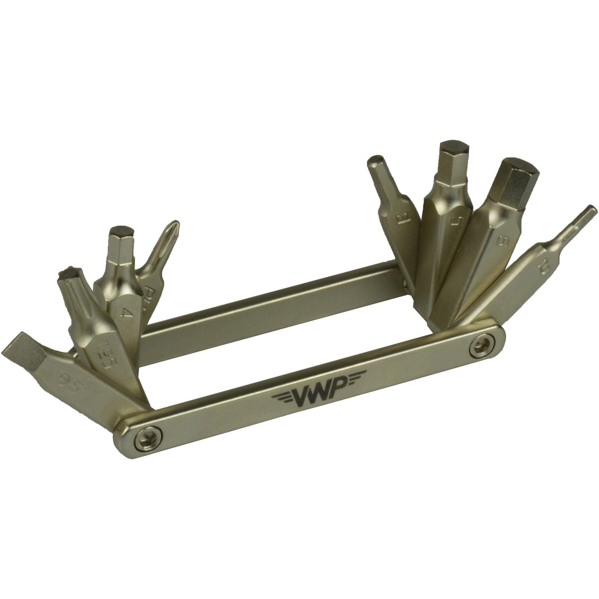 Vwp - Vwp Toolset Pocket Tool Key Set Pocket Model 8 En 1 - Bidon Porte-outils - Gris - Decathlon