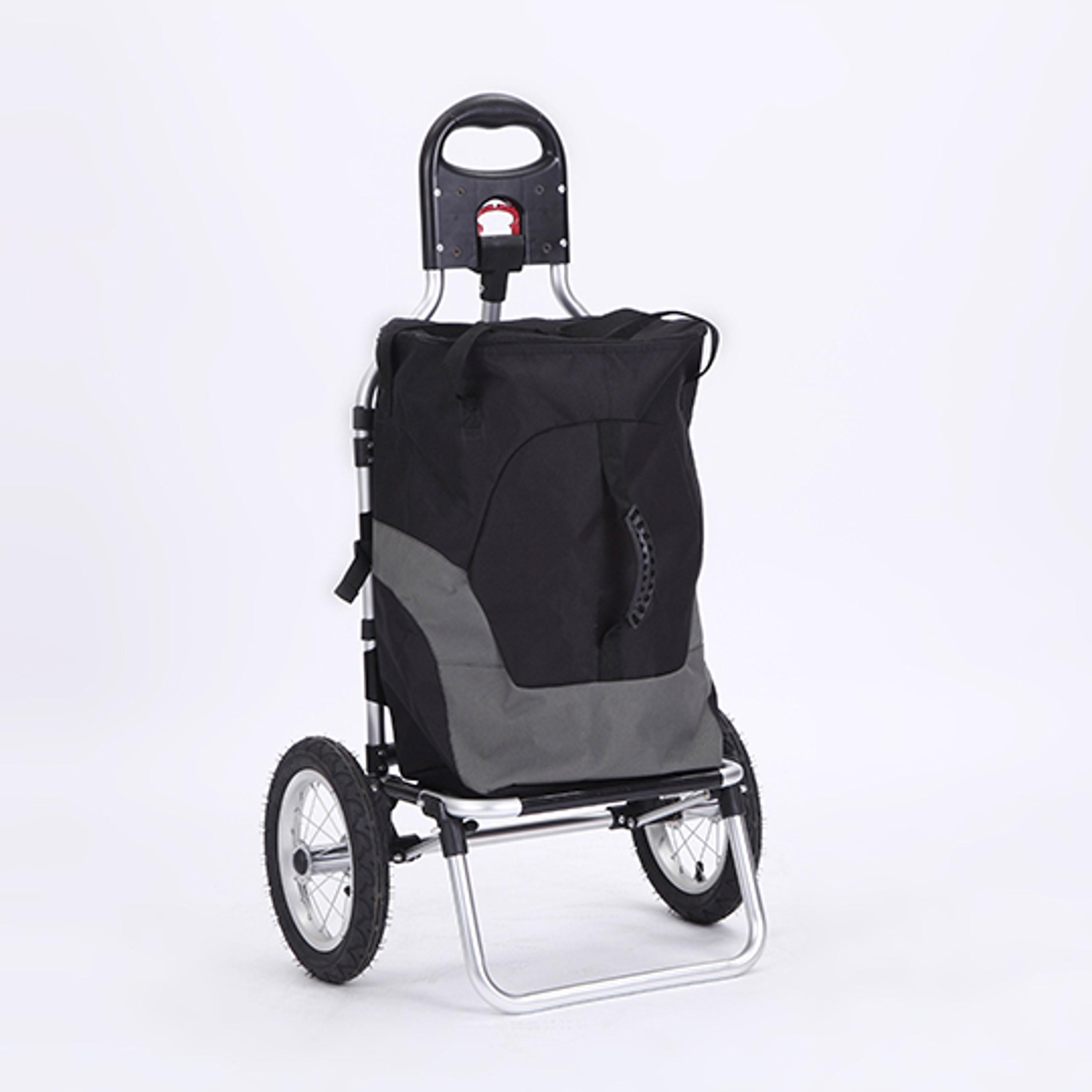 Remolque de bicicleta utilitario/cesta y bolsa de tija de sillín con rueda Optim 3/4
