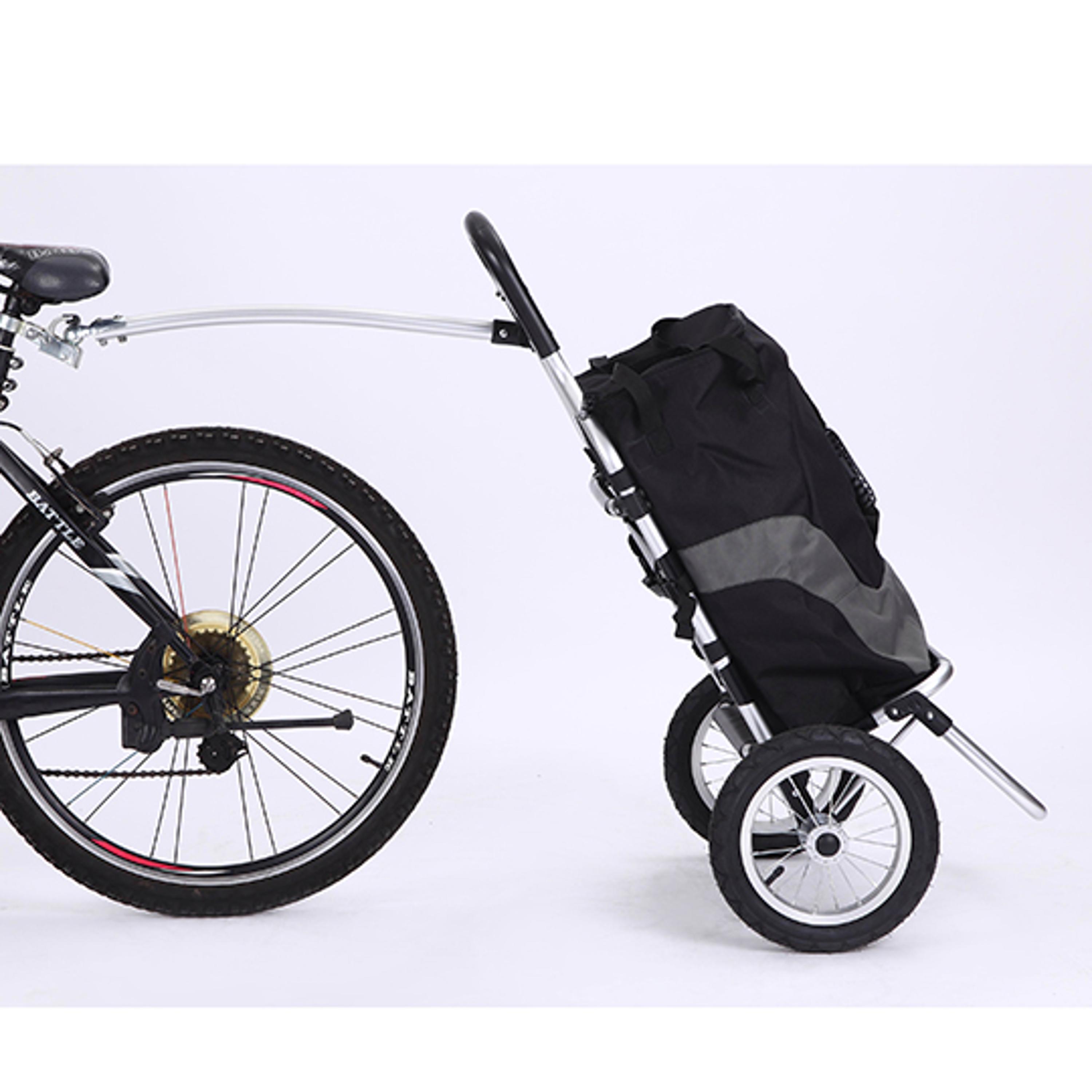 Remolque de bicicleta utilitario/cesta y bolsa de tija de sillín con rueda Optim 4/4